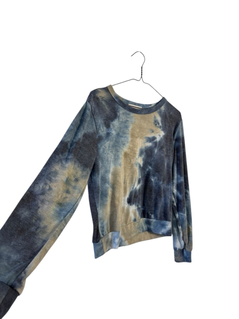 ✨ Blue Tie-Dye Cropped Crewneck ✨